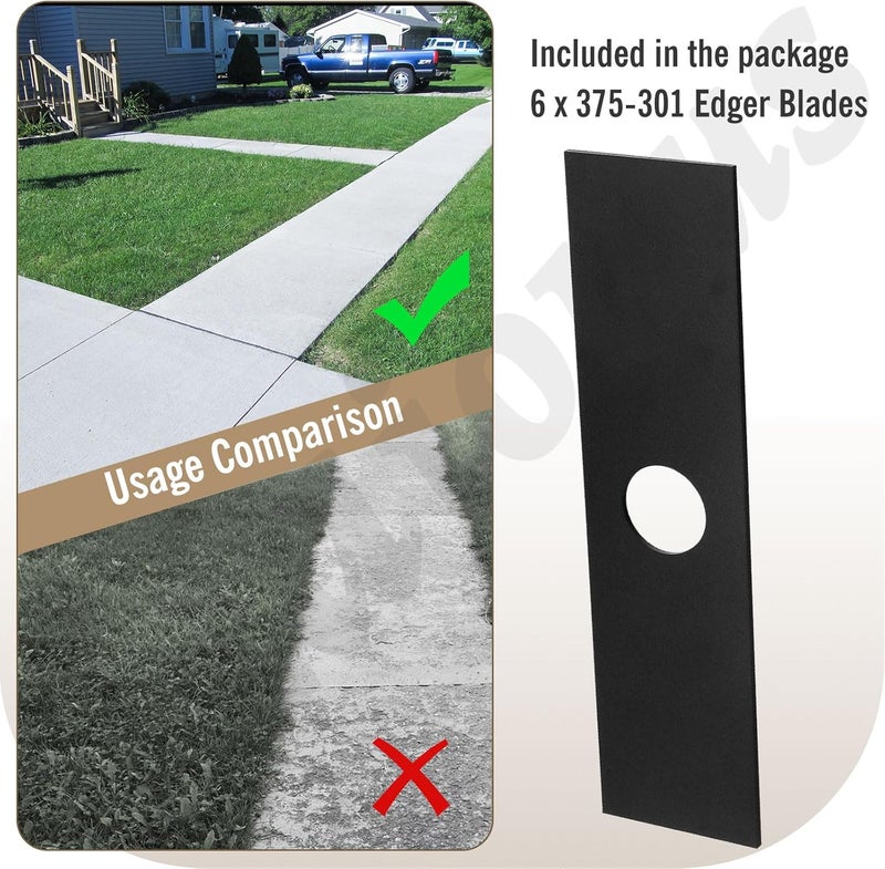 Haiouus 375-301 Edger Blades 8”x 2” Compatible with Echo Husqvarna Ryobi 613223 578392802 720237001 601002454 69601552631 69601552632 - Image 4